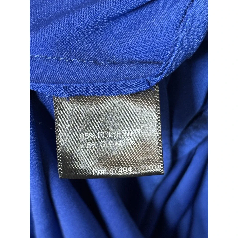 Norma Kamali Diana Ruched Asymmetrical One-Shoulder Midi-Dress Blue XS EUC‎